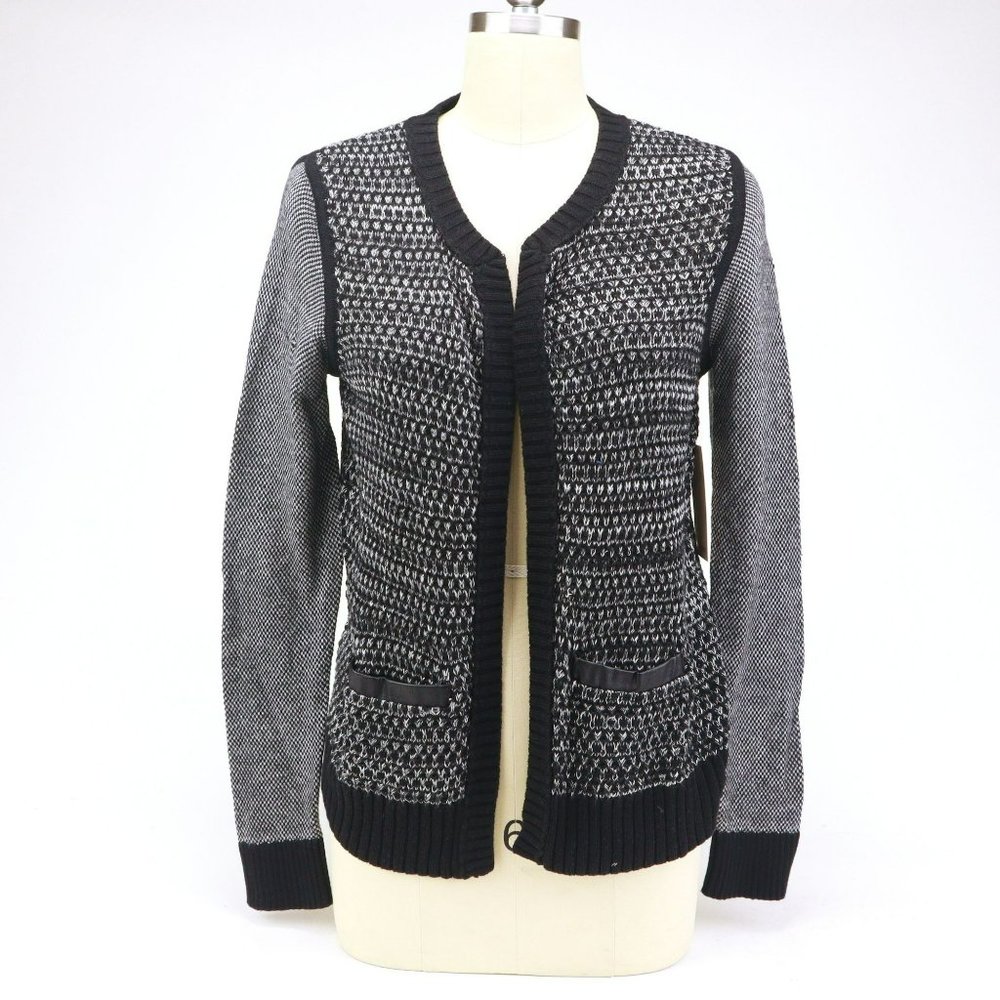 NWT Ella Moss Women's Soft Wool Cotton Blend Sweater Cardigan M